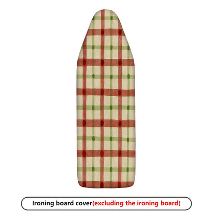 1-Piece Plaid Red Green Checkered  Ironing Board Cover, Universal Size, Without Board