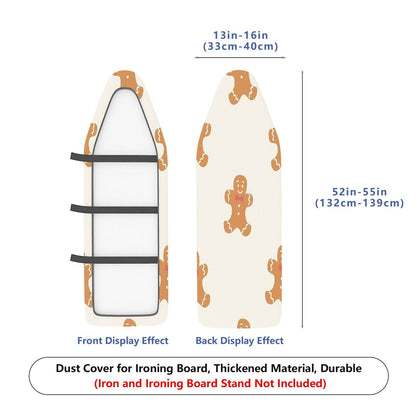 1-Piece Gingerbread Cookie Festive Holiday Christmas  Ironing Board Cover, Universal Size, Without Board