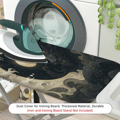 1-Piece Yin Yang Dragon Black  Ironing Board Cover, Universal Size, Without Board