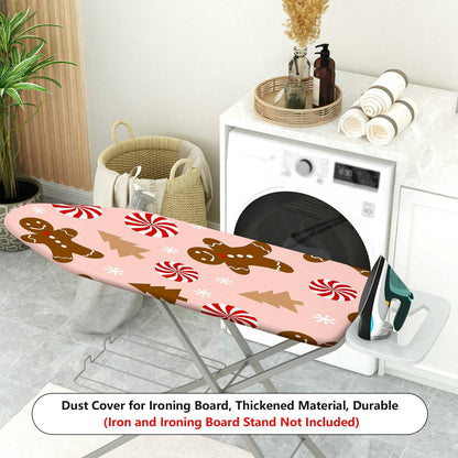 1-Piece Christmas Candy Gingerbread Tree  Ironing Board Cover, Universal Size, Without Board