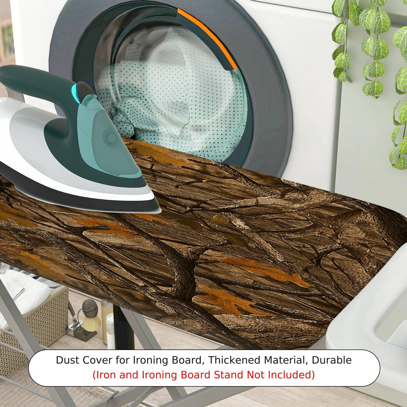 1-Piece Woodgrain Nature Rustic  Ironing Board Cover, Universal Size, Without Board