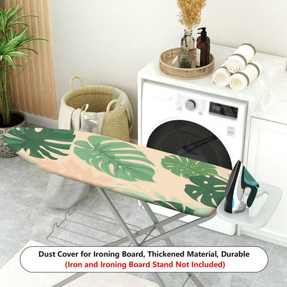 1-Piece Tropical Leaf Pattern Green Beige  Ironing Board Cover, Universal Size, Without Board