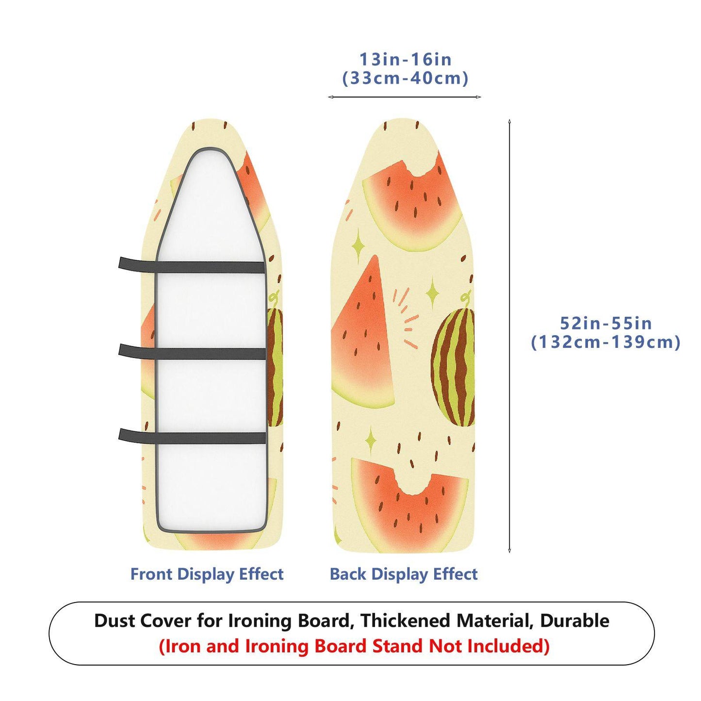 1-Piece Watermelon Fruit Summer  Ironing Board Cover, Universal Size, Without Board