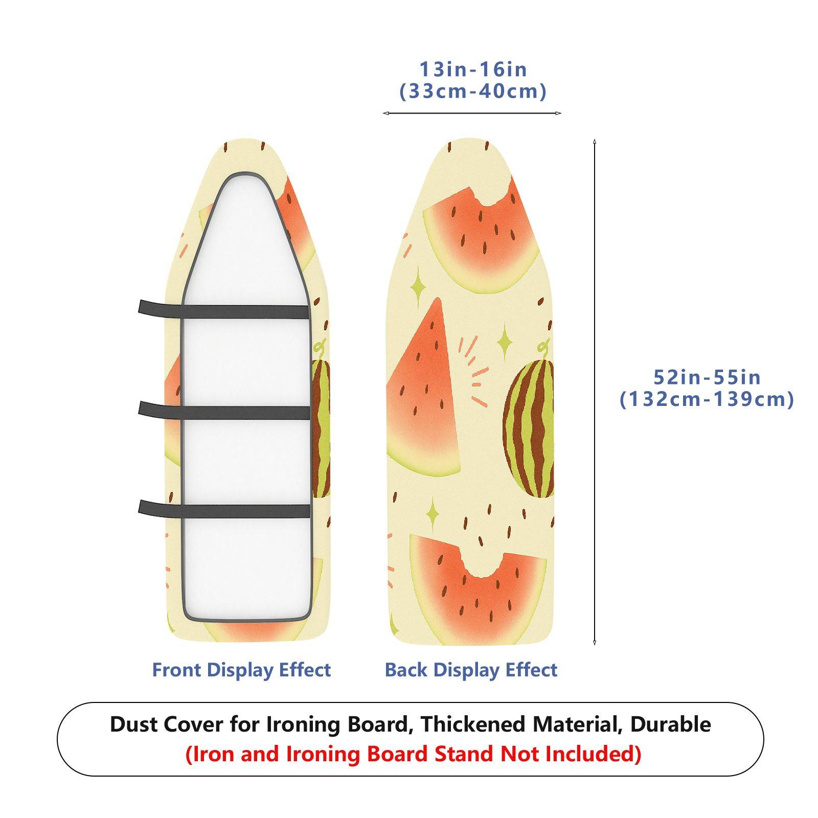 1-Piece Watermelon Fruit Summer  Ironing Board Cover, Universal Size, Without Board