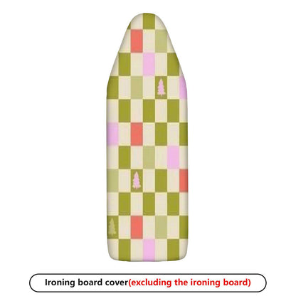 1-Piece Checkered Colorful Christmas  Ironing Board Cover, Universal Size, Without Board