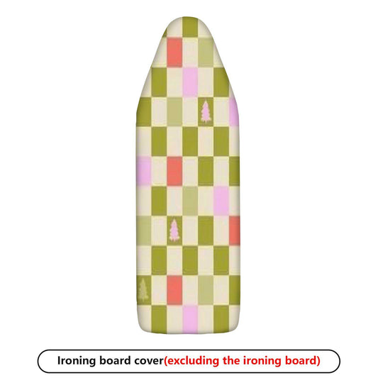 1-Piece Checkered Colorful Christmas  Ironing Board Cover, Universal Size, Without Board