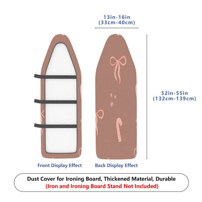1-Piece Christmas Candy Cane Bow  Ironing Board Cover, Universal Size, Without Board