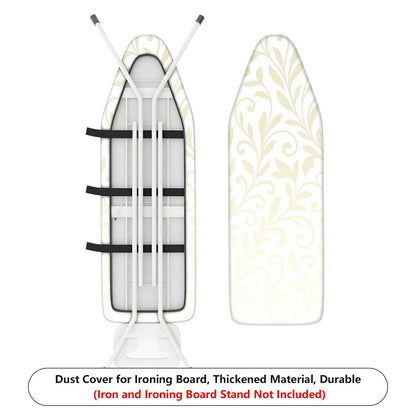 1-Piece Floral Pattern Elegant Beige  Ironing Board Cover, Universal Size, Without Board