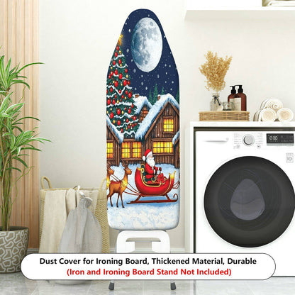 1-Piece Christmas Tree Santa Moon  Ironing Board Cover, Universal Size, Without Board