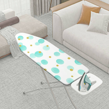 1-Piece Polka Dot Green Gold Pattern Cute  Ironing Board Cover, Universal Size, Without Board