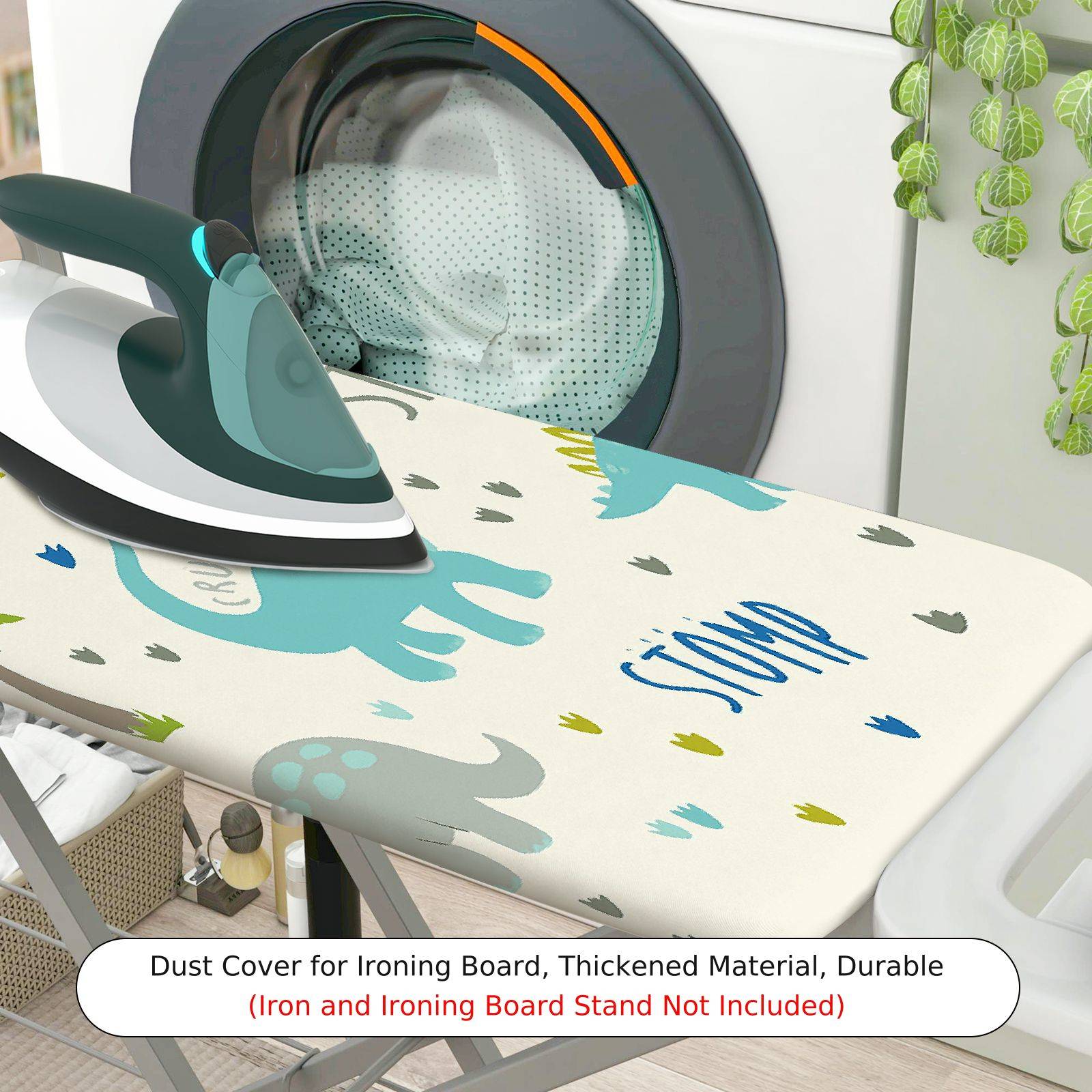 1-Piece Dinosaur  Fun  Ironing Board Cover, Universal Size, Without Board