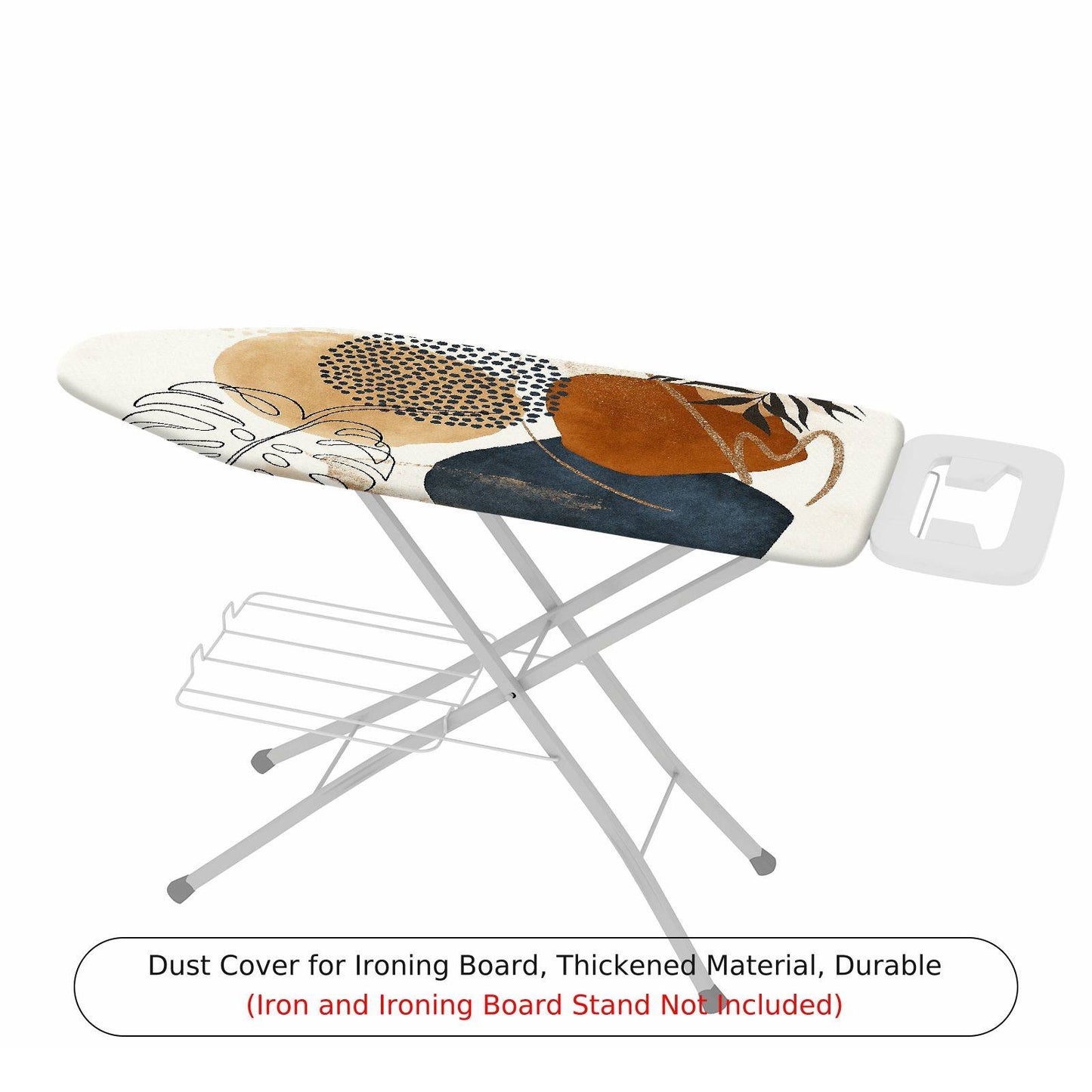 1-Piece Abstract Art Leaf Pattern Geometric  Ironing Board Cover, Universal Size, Without Board