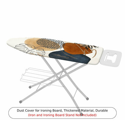 1-Piece Abstract Art Leaf Pattern Geometric  Ironing Board Cover, Universal Size, Without Board