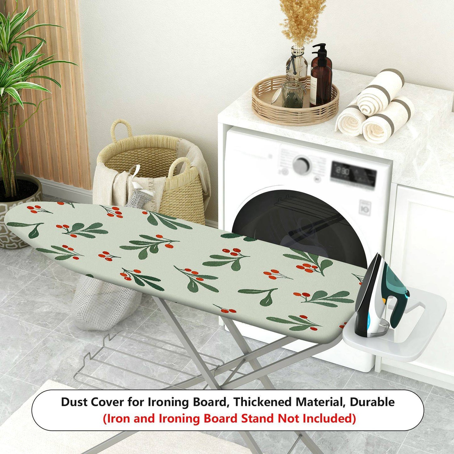 1-Piece Christmas Holiday Berry Printed  Ironing Board Cover, Universal Size, Without Board