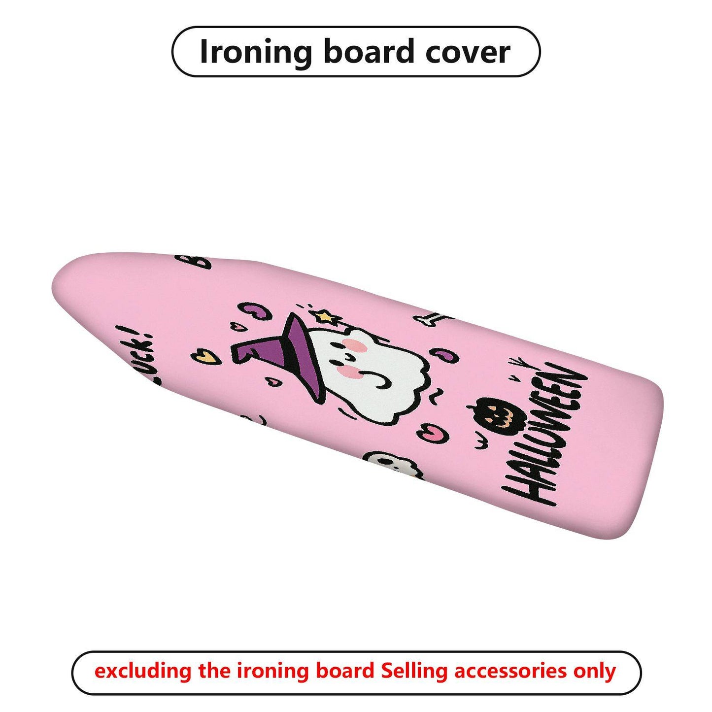 1-Piece Cute Ghost Witch Hat Halloween  Ironing Board Cover, Universal Size, Without Board