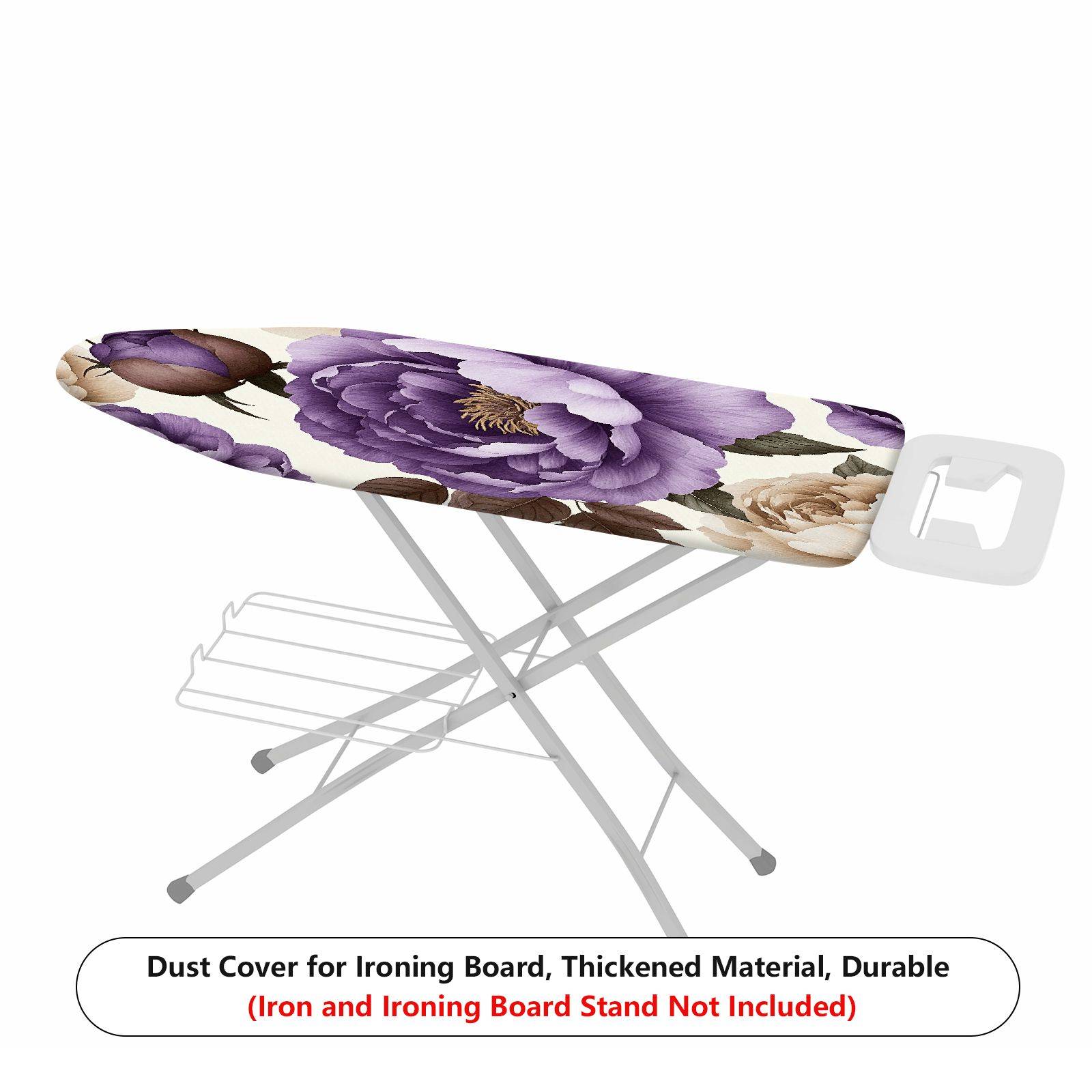 1-Piece Floral Purple Beige  Ironing Board Cover, Universal Size, Without Board
