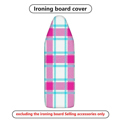 1-Piece Plaid Pink Blue  Ironing Board Cover, Universal Size, Without Board