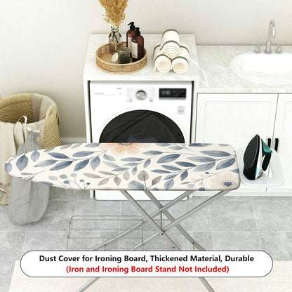 1-Piece Floral Leaf Pattern Beige  Ironing Board Cover, Universal Size, Without Board