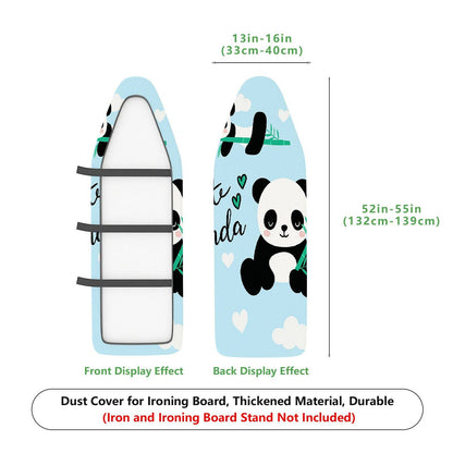 1-Piece Cute Panda Blue  Ironing Board Cover, Universal Size, Without Board