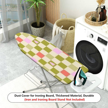 1-Piece Checkered Colorful Christmas  Ironing Board Cover, Universal Size, Without Board