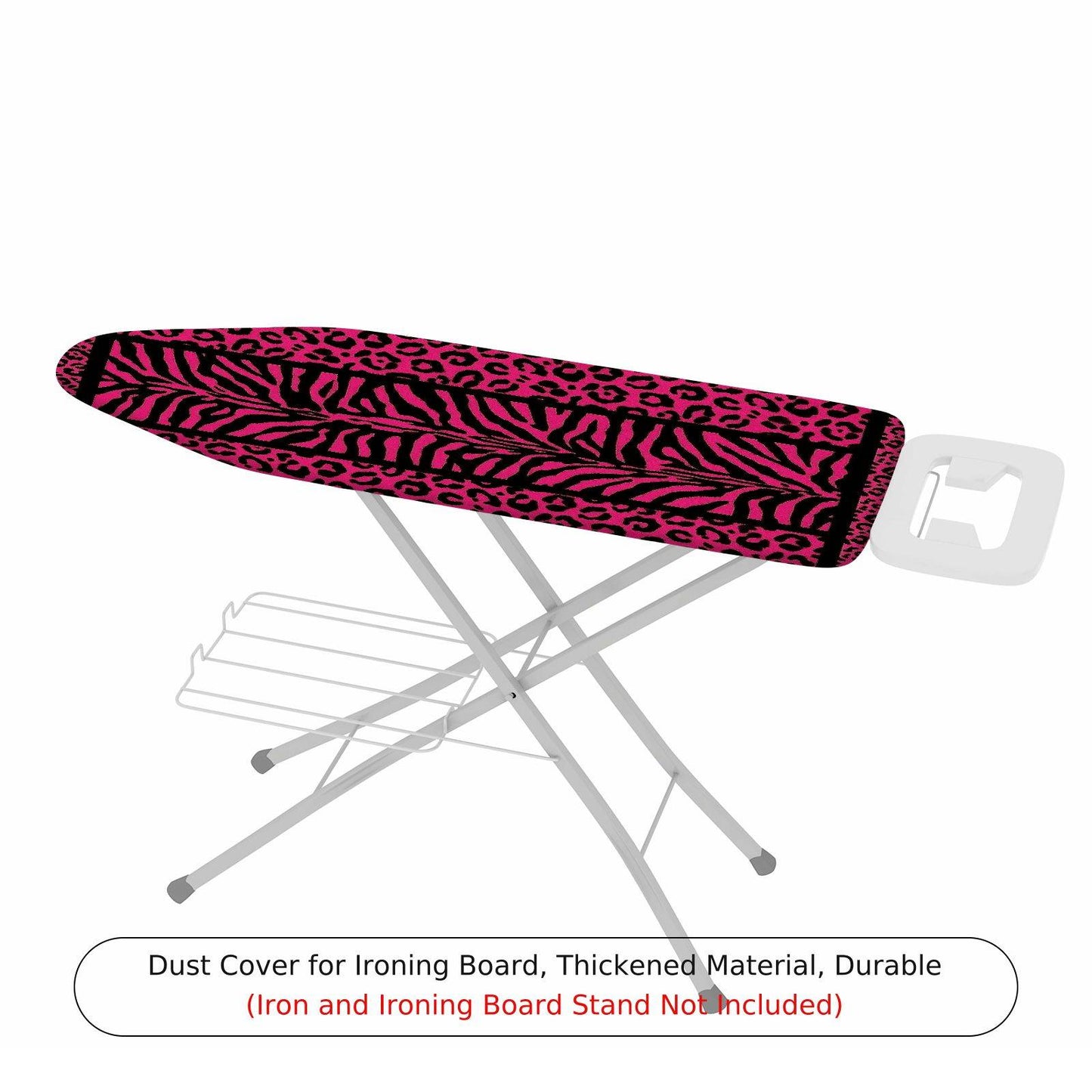 1-Piece Zebra Leopard Pink  Ironing Board Cover, Universal Size, Without Board
