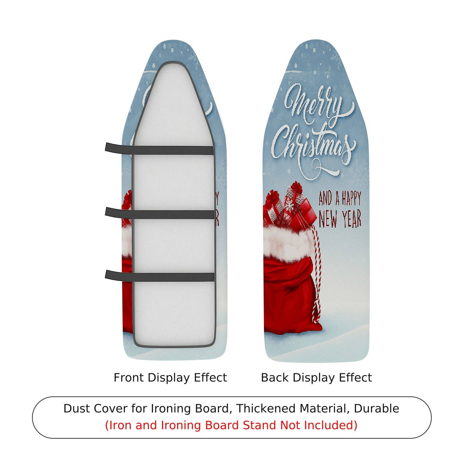 1-Piece Christmas Holiday Santa  Ironing Board Cover, Universal Size, Without Board