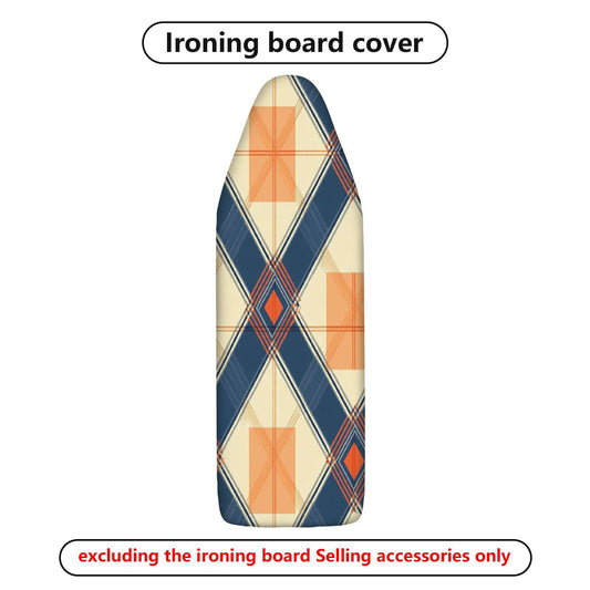1-Piece Geometric Plaid Pattern Retro  Ironing Board Cover, Universal Size, Without Board