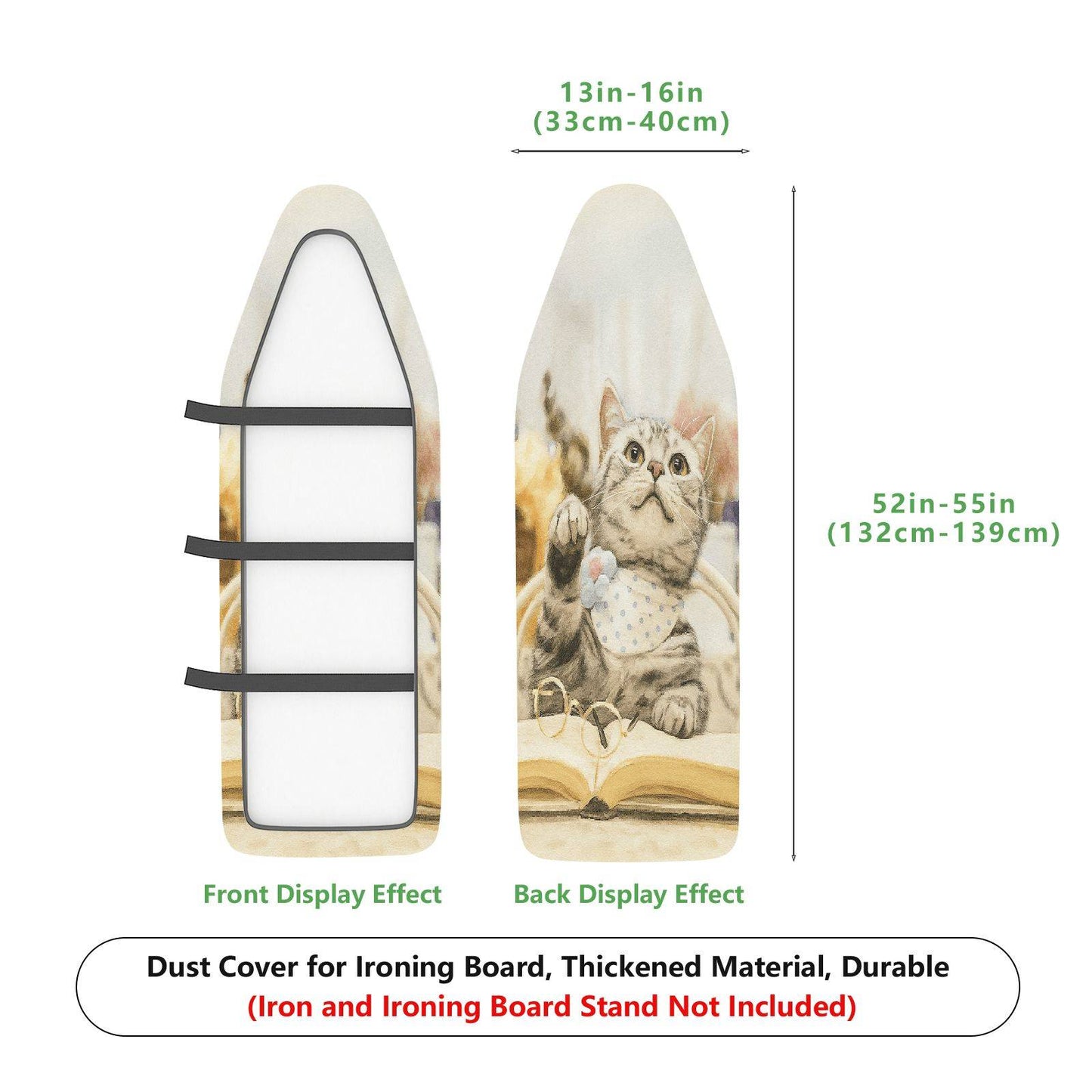 1-Piece Cat Cute Cozy  Ironing Board Cover, Universal Size, Without Board