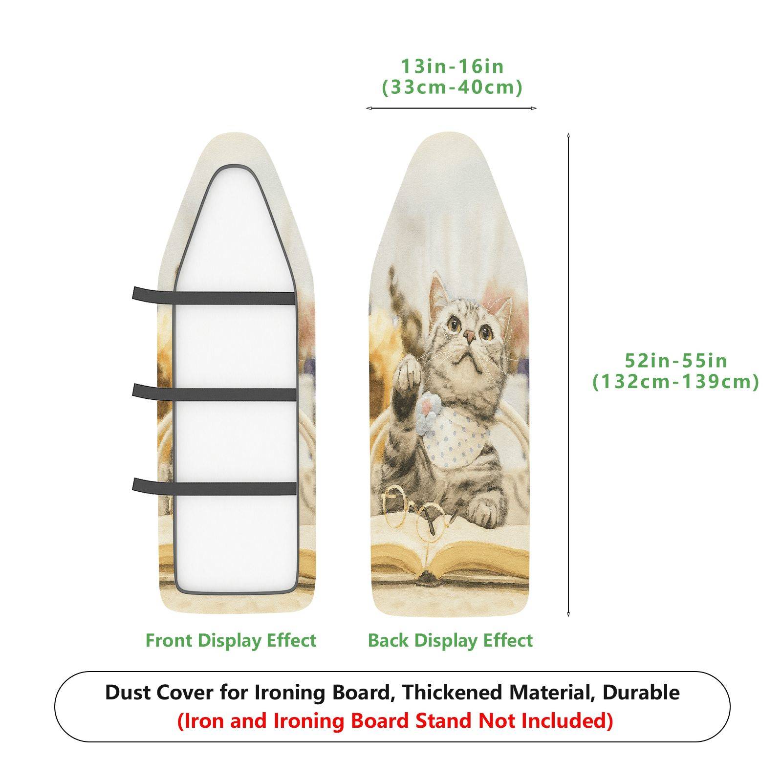 1-Piece Cat Cute Cozy  Ironing Board Cover, Universal Size, Without Board