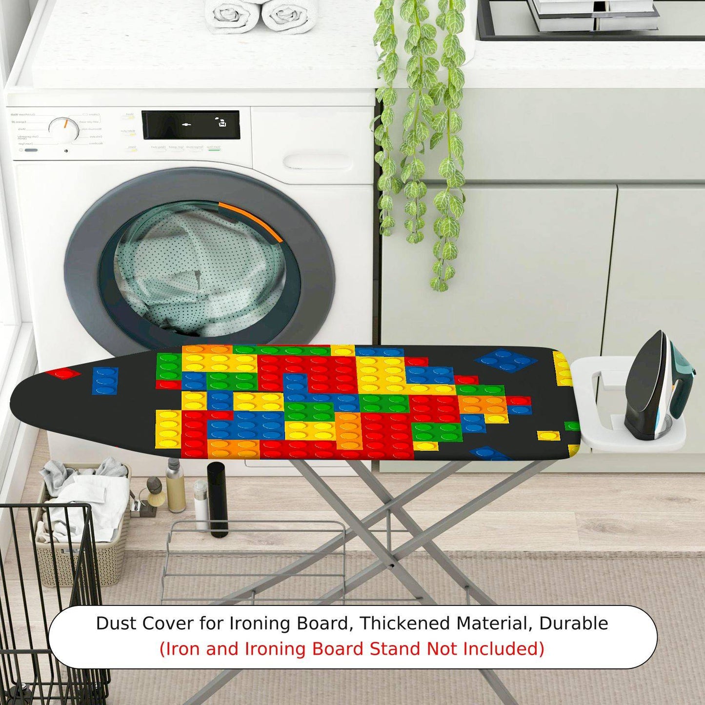 1-Piece Colorful Brick Pattern Fun Creative  Ironing Board Cover, Universal Size, Without Board