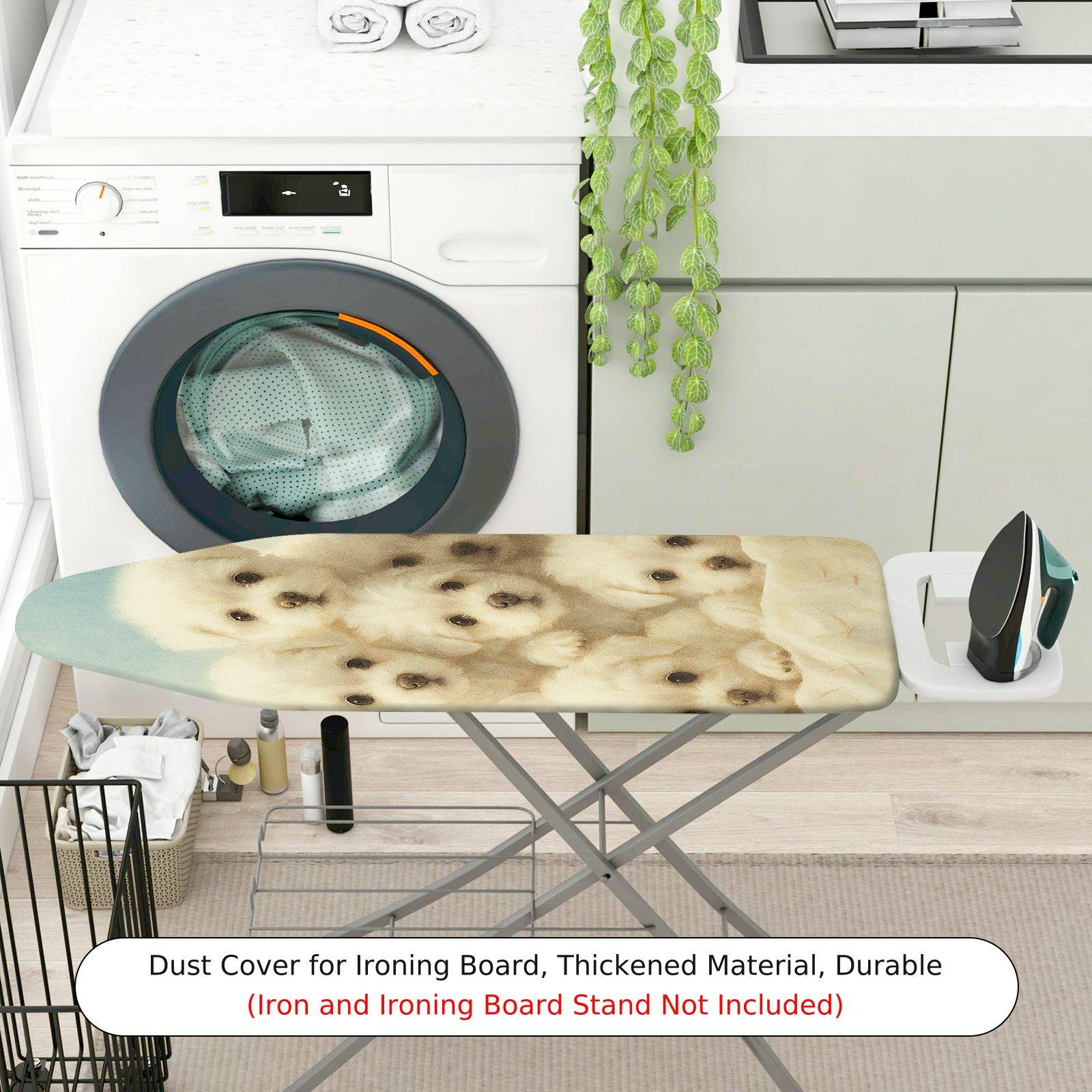 1-Piece Cute Dog Animal White  Ironing Board Cover, Universal Size, Without Board