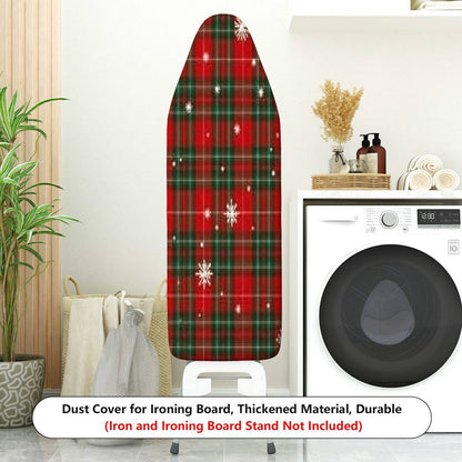 1-Piece Snowflake Plaid Red  Ironing Board Cover, Universal Size, Without Board