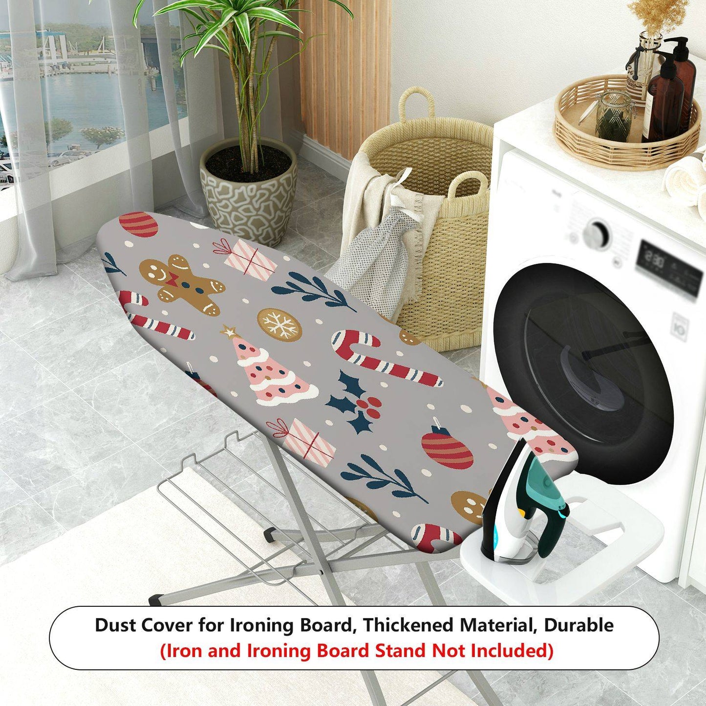 1-Piece Christmas Candy Tree  Ironing Board Cover, Universal Size, Without Board