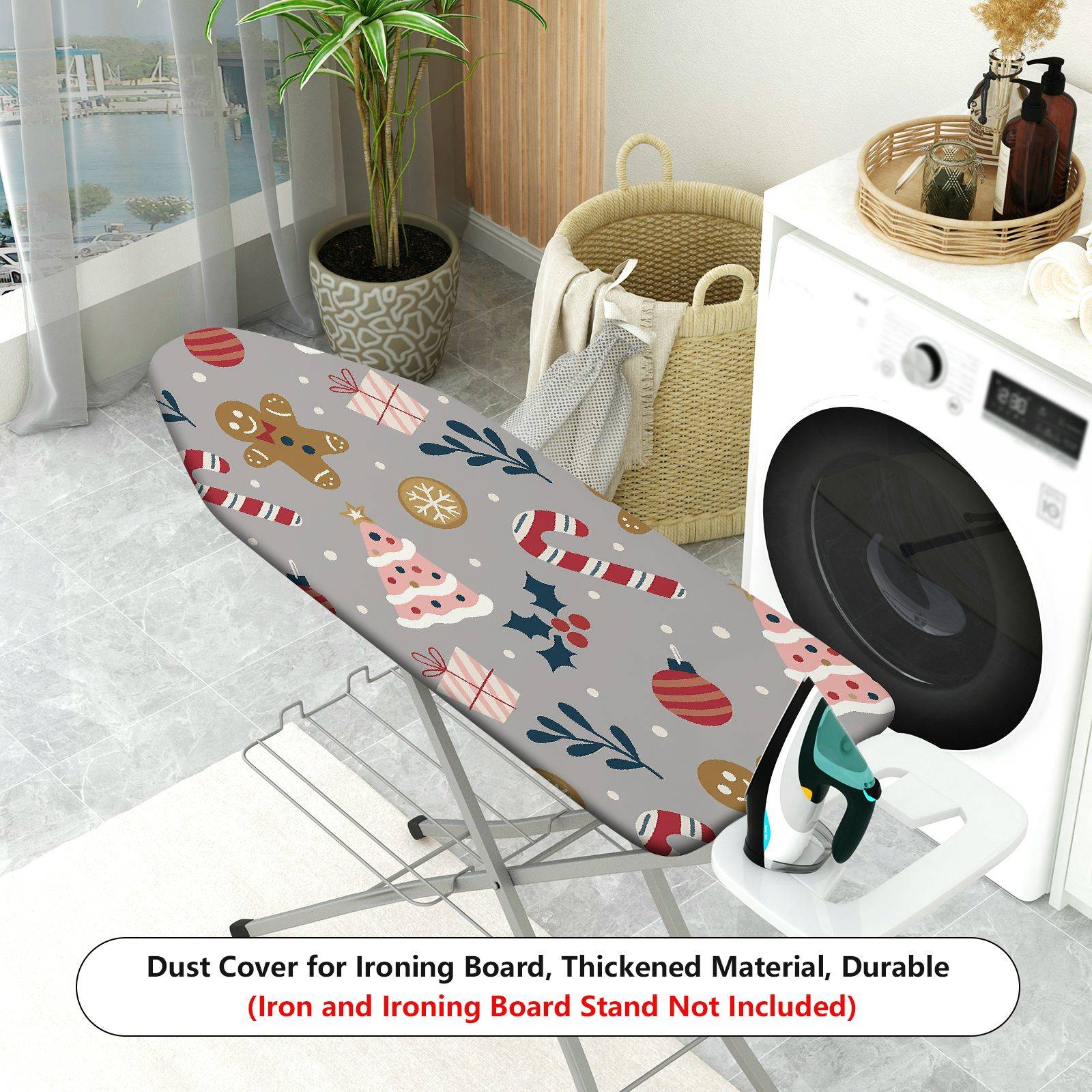 1-Piece Christmas Candy Tree  Ironing Board Cover, Universal Size, Without Board