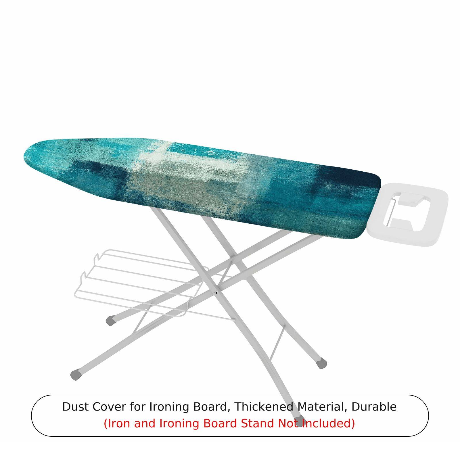 1-Piece Abstract Blue Green Artistic  Ironing Board Cover, Universal Size, Without Board