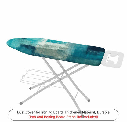1-Piece Abstract Blue Green Artistic  Ironing Board Cover, Universal Size, Without Board
