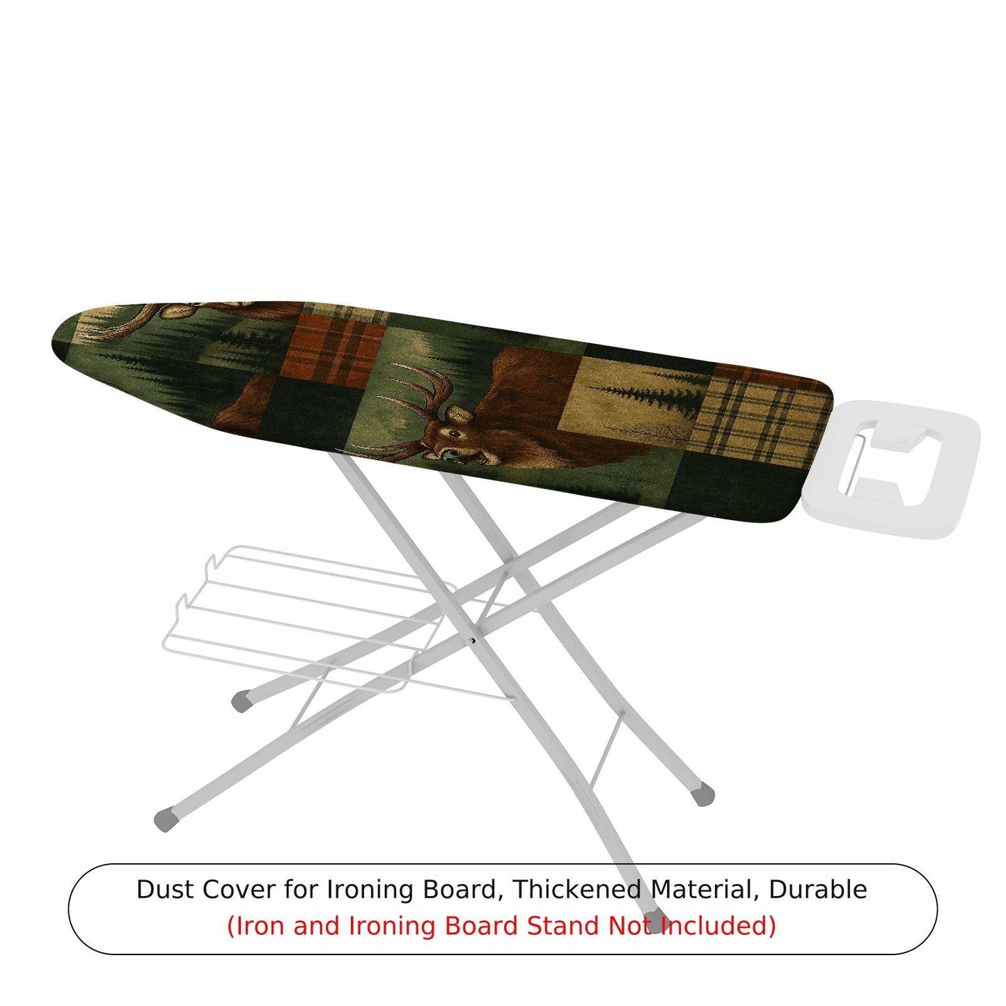 1-Piece Deer Plaid Forest  Ironing Board Cover, Universal Size, Without Board