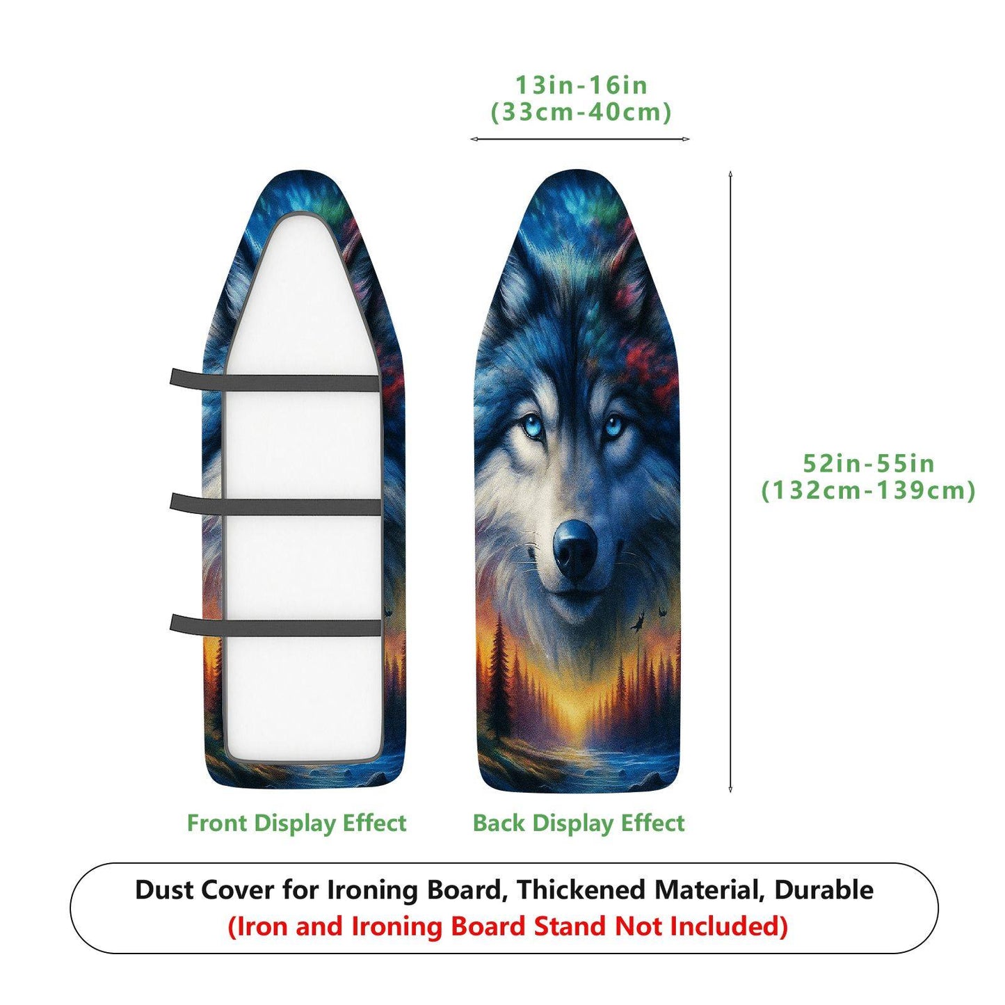 1-Piece Wolf Pattern Forest Scenery  Ironing Board Cover, Universal Size, Without Board