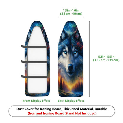 1-Piece Wolf Pattern Forest Scenery  Ironing Board Cover, Universal Size, Without Board