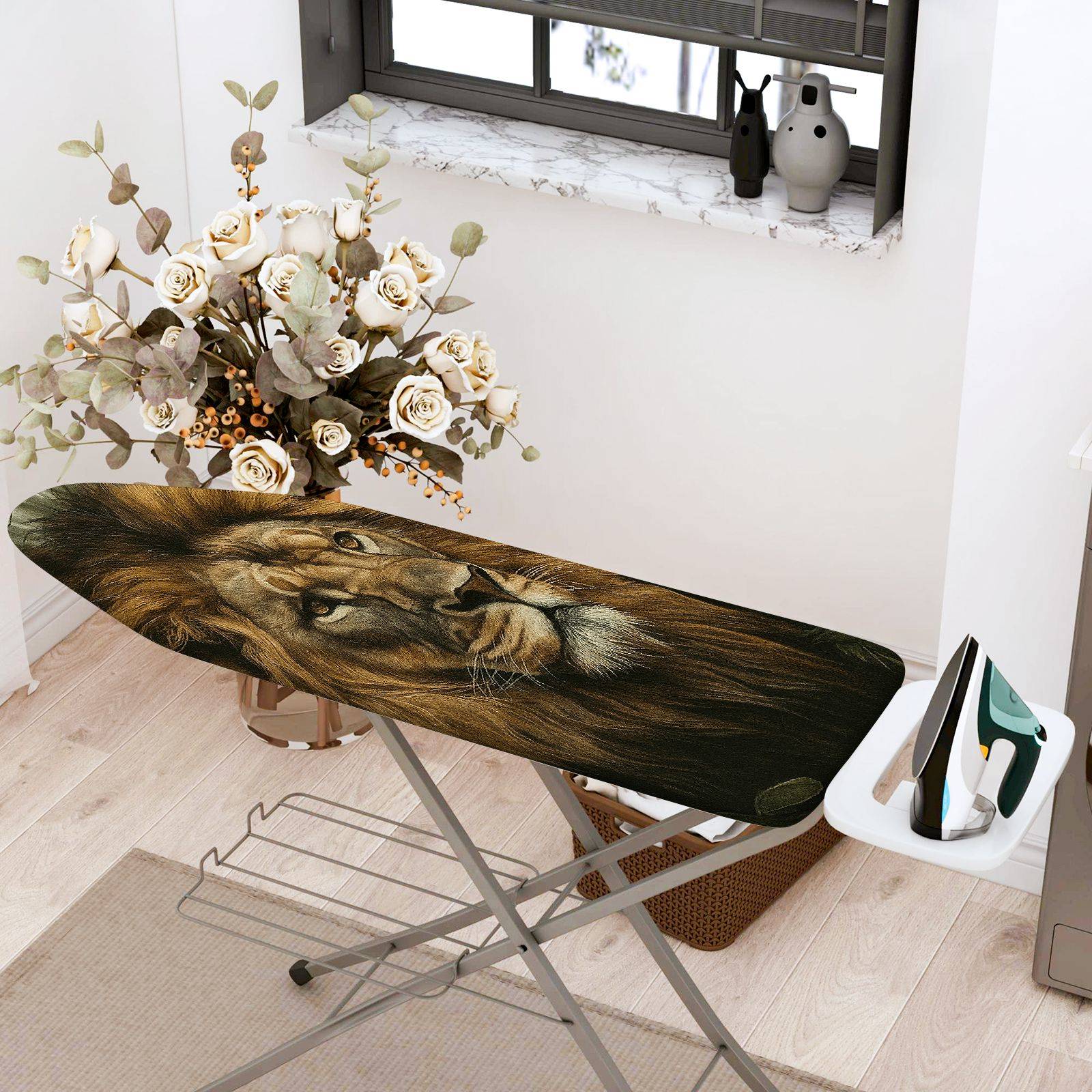 1-Piece Animal Wildlife King  Ironing Board Cover, Universal Size, Without Board