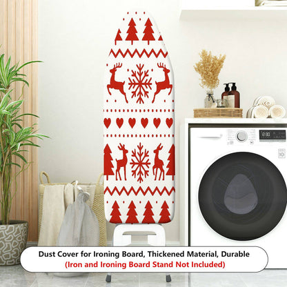 1-Piece Christmas Reindeer Snowflake  Ironing Board Cover, Universal Size, Without Board