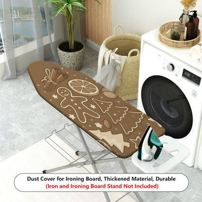 1-Piece Christmas Gingerbread Cinnamon Tree  Ironing Board Cover, Universal Size, Without Board
