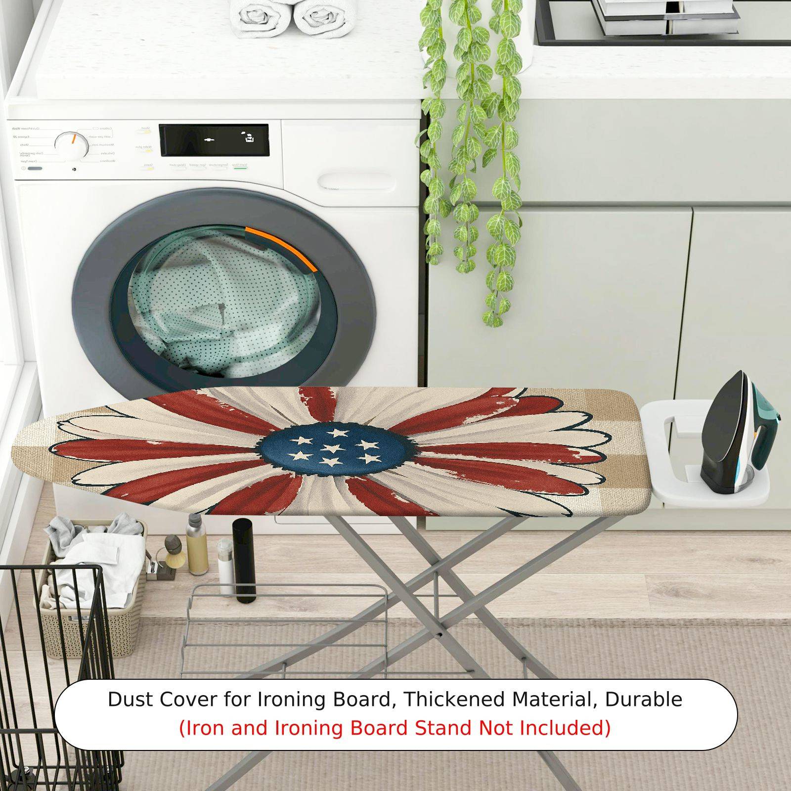 1-Piece American Star Flower Red  Ironing Board Cover, Universal Size, Without Board