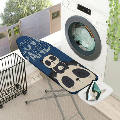 1-Piece Love Panda Blue Cute  Ironing Board Cover, Universal Size, Without Board
