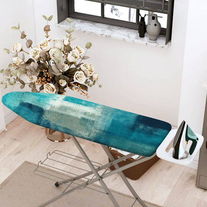 1-Piece Abstract Blue Green Artistic  Ironing Board Cover, Universal Size, Without Board
