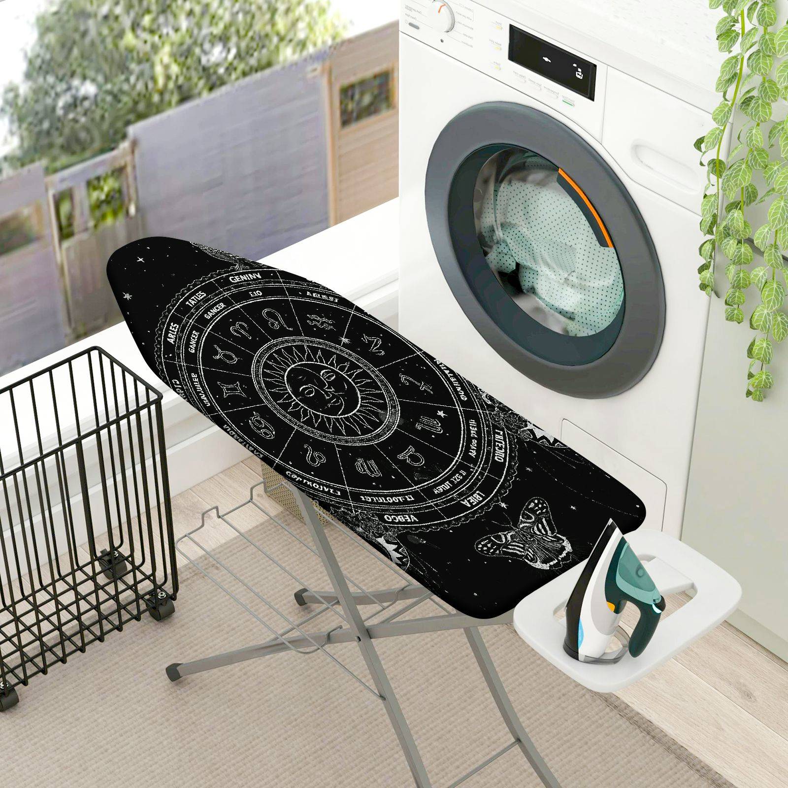 1-Piece Zodiac Astrology Horoscope  Ironing Board Cover, Universal Size, Without Board