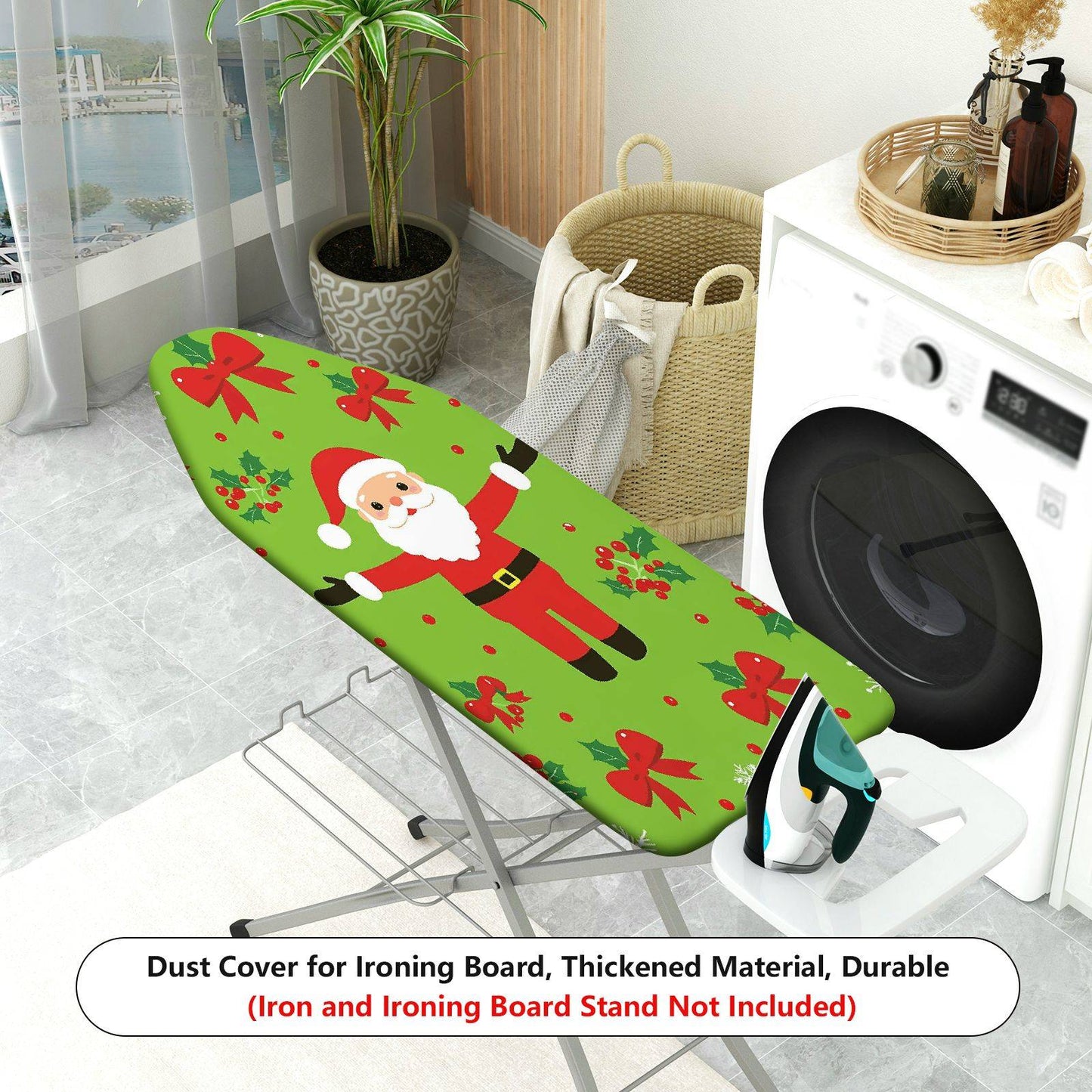 1-Piece Christmas Santa Claus Bowknot  Ironing Board Cover, Universal Size, Without Board