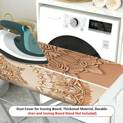 1-Piece Mandala Beige Decorative  Ironing Board Cover, Universal Size, Without Board