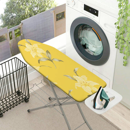 1-Piece Yellow Floral Modern  Ironing Board Cover, Universal Size, Without Board