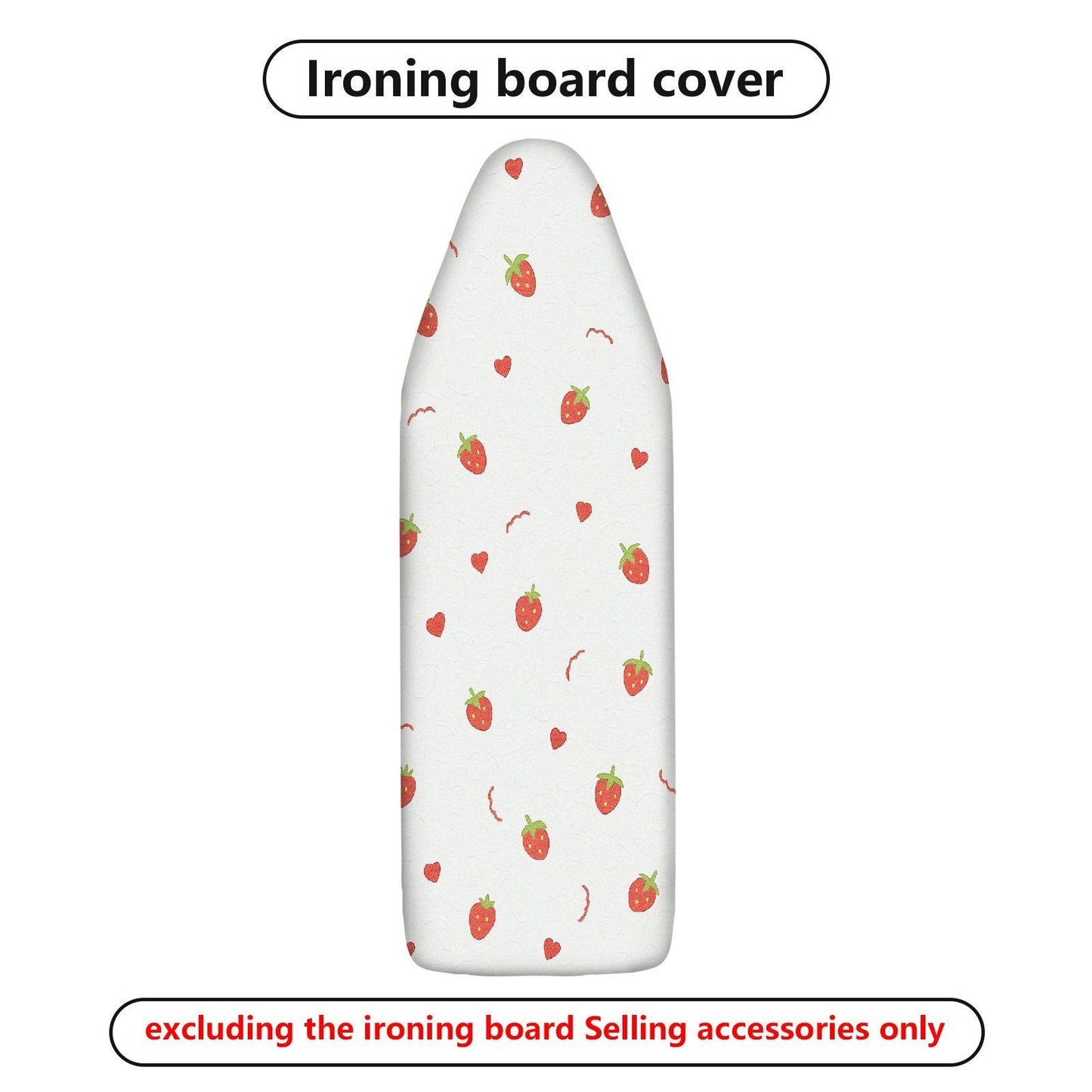 1-Piece Strawberry Heart Pattern Cute  Ironing Board Cover, Universal Size, Without Board